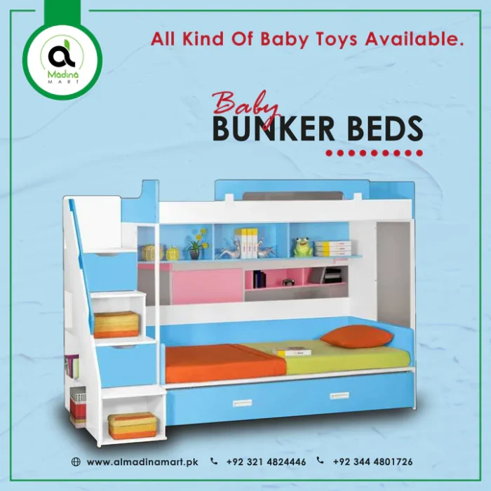 Multi colors Wooden Kids Bunker Bed