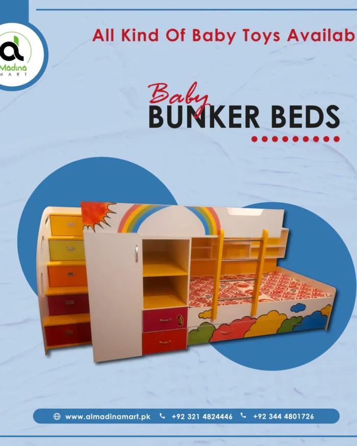 Rainbow Theme Kids Bunker Bed - Image 2