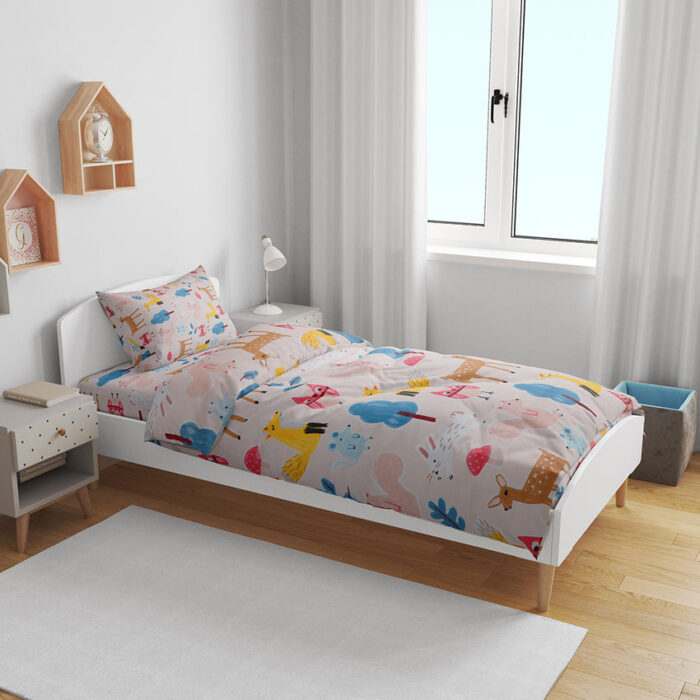 Kid's Character Single Bedsheet - Multi Color