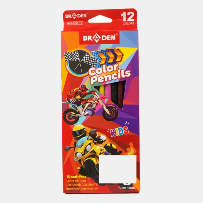 BRADEN COLOR PENCIL SET FOR KIDS |12 COLORS - Image 4