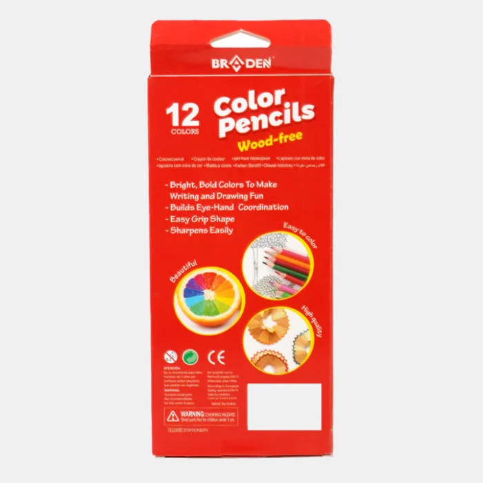 BRADEN COLOR PENCIL SET FOR KIDS |12 COLORS - Image 2