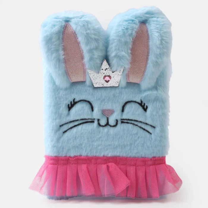 CUTE FUR RABBIT DAIRY NOTEBOOK FOR KIDS - BLUE