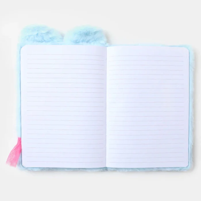 CUTE FUR RABBIT DAIRY NOTEBOOK FOR KIDS - BLUE - Image 3